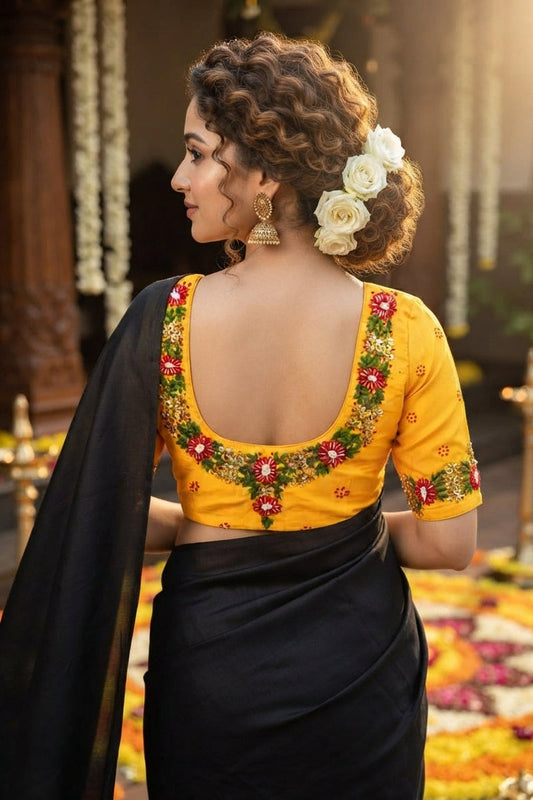 Blooming Scarlet Handwork Blouse