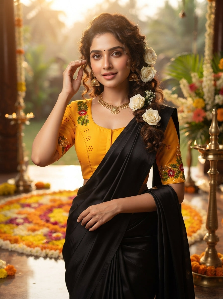 Blooming Scarlet Handwork Blouse