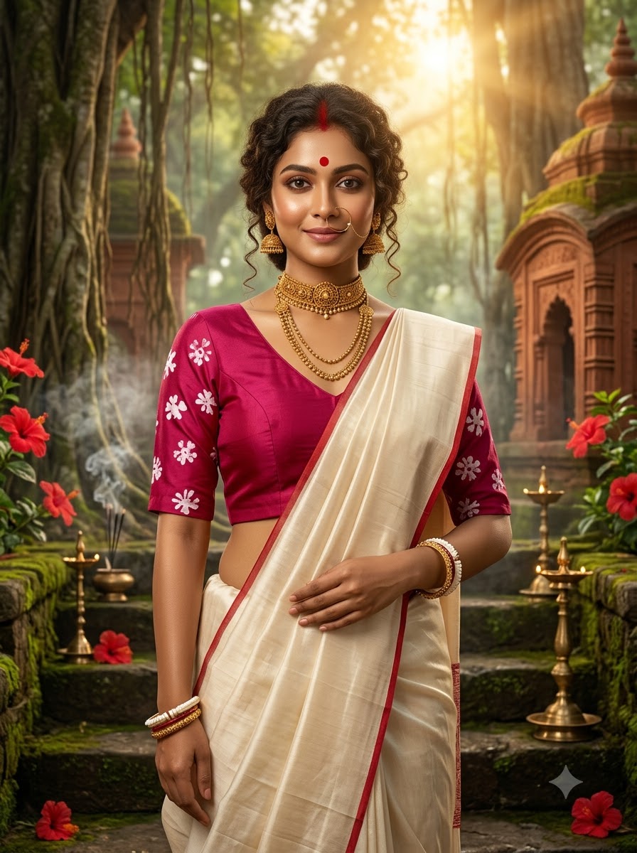 Mahishasuramardini Batik Silk Blouse