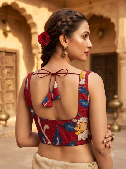 Artisan Aura kalamkari-Designer Blouse
