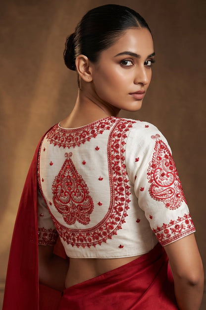 Portrait of Royalty Vichitra Silk Blouse