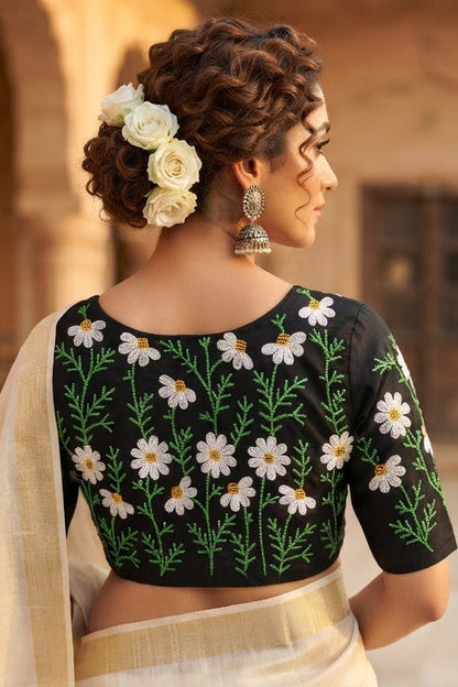 Daisy Enchant Vichitra Silk Blouse