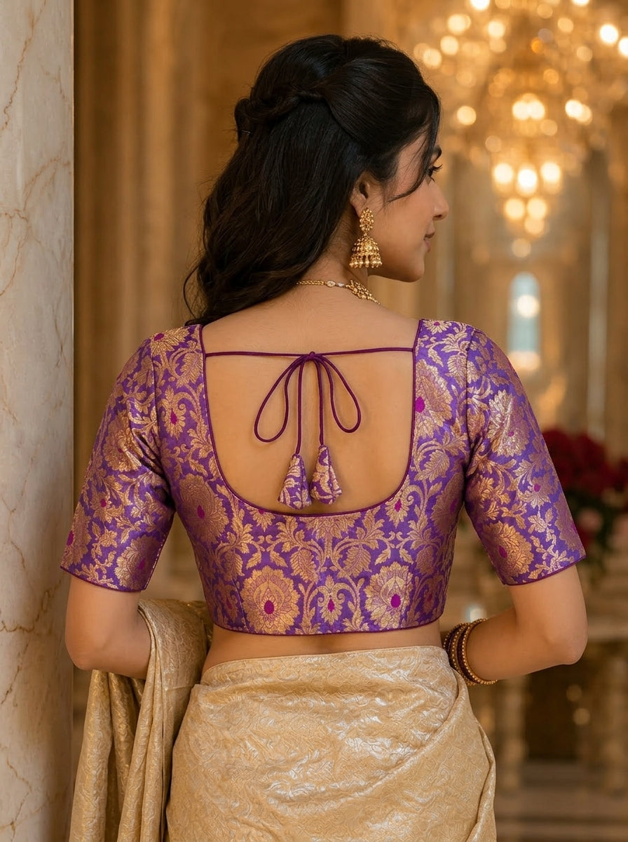 Dreamy Lens-Katan Silk Banarasi Blouse