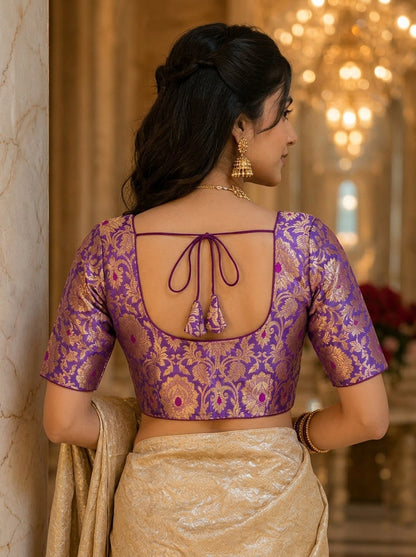 Dreamy Lens-Katan Silk Banarasi Blouse