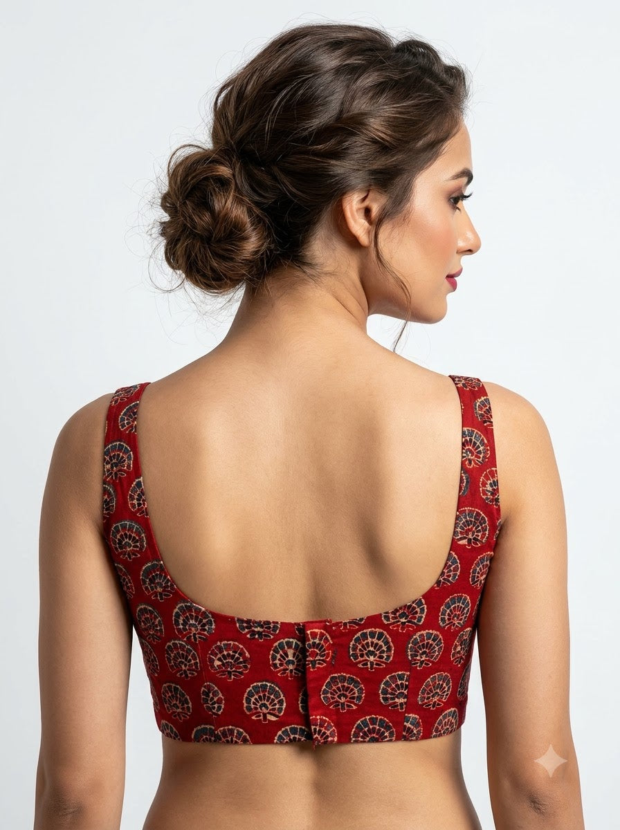 Fashion Flirt Ajrakh Print Blouse