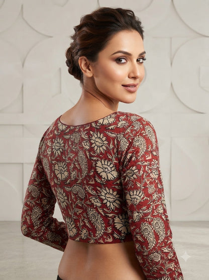 Wrapped In Dreams Ajrakh Cotton Blouse