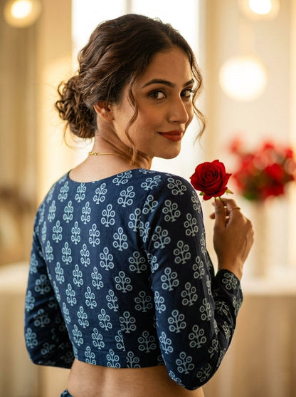 Printed Charm-Simple And Fancy Cotton Blouse
