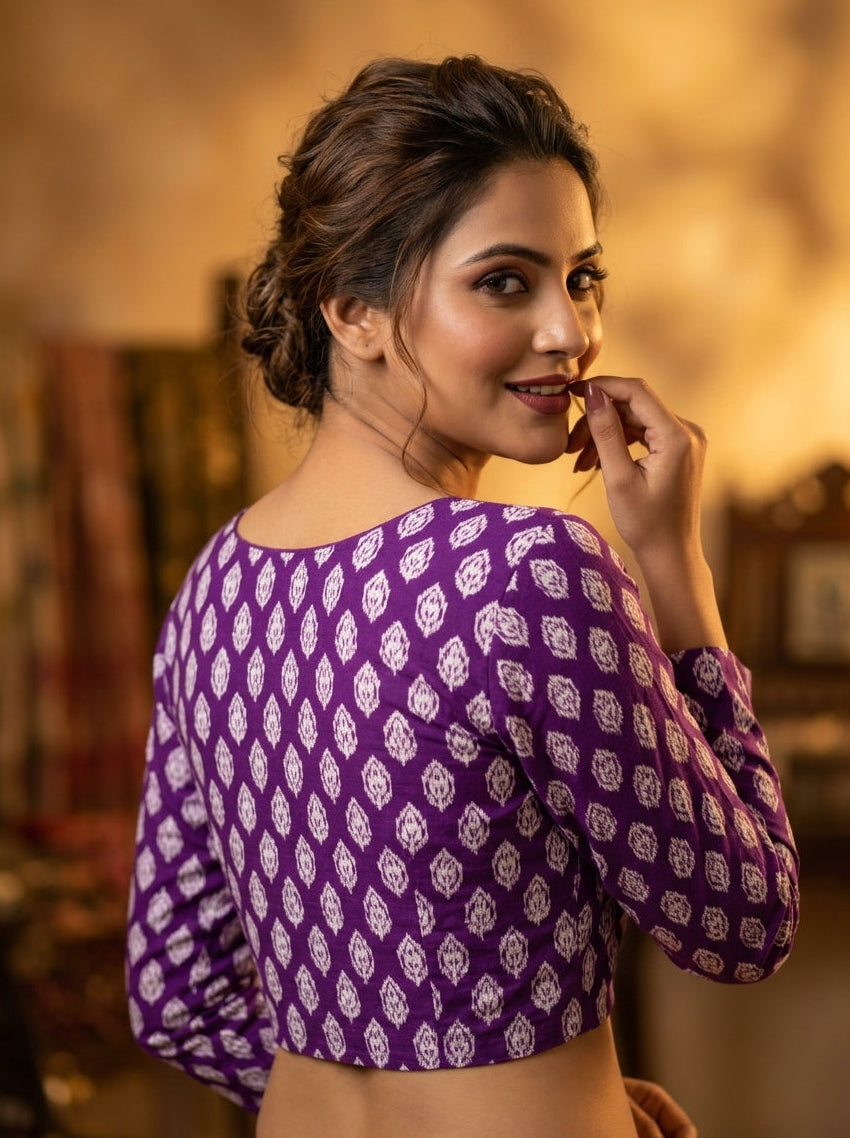 Printed Charm-Simple And Fancy Cotton Blouse