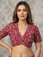 Vine Of Flower Embroidery - Designer Blouse