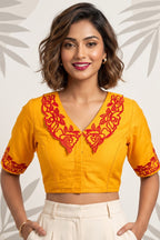 Angel Aura - Designer Blouse With Baby Collar
