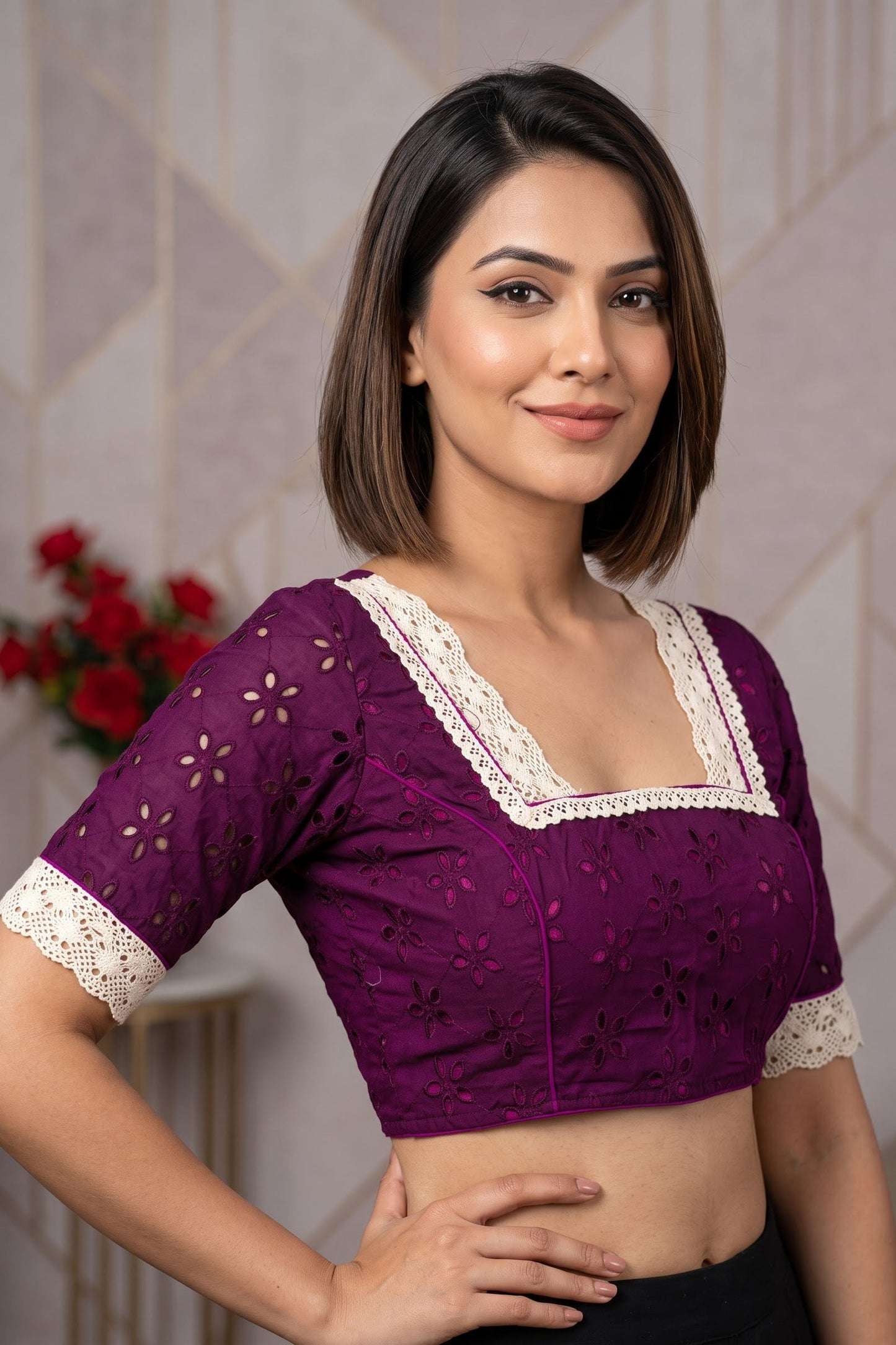 Hakoba Heritage Lace Designer Blouse