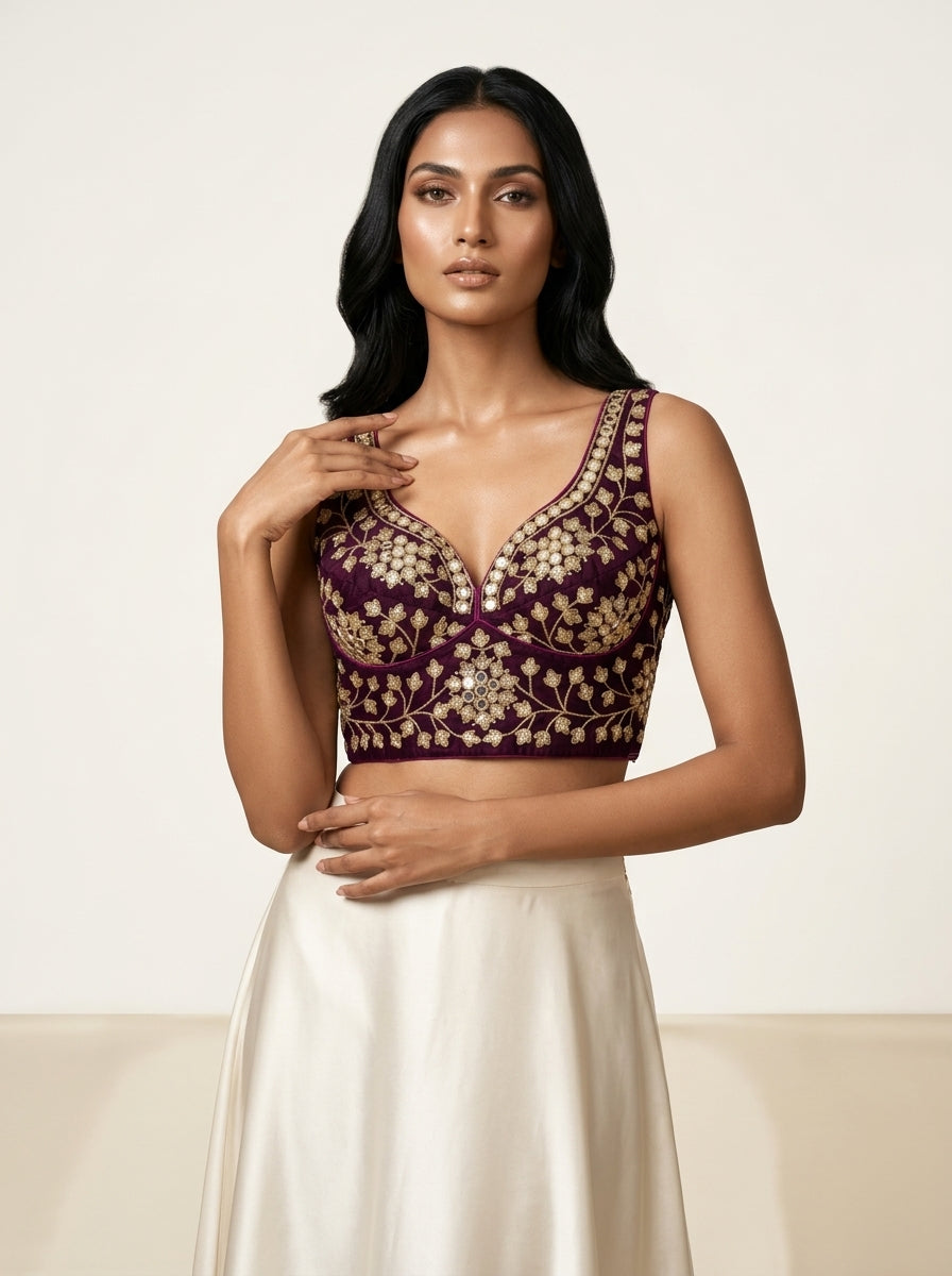 Stardust Royale Rangoli Silk Designer Blouse