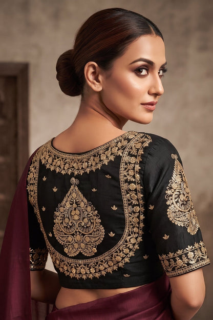 Portrait of Royalty Vichitra Silk Blouse