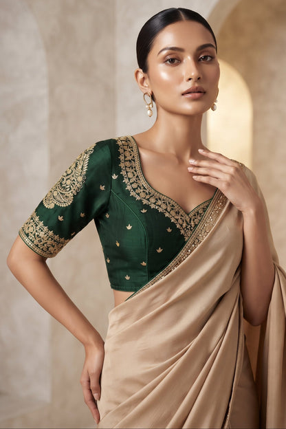 Portrait of Royalty Vichitra Silk Blouse
