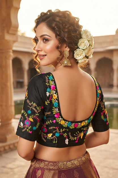 Floral Symphony Handwork Blouse