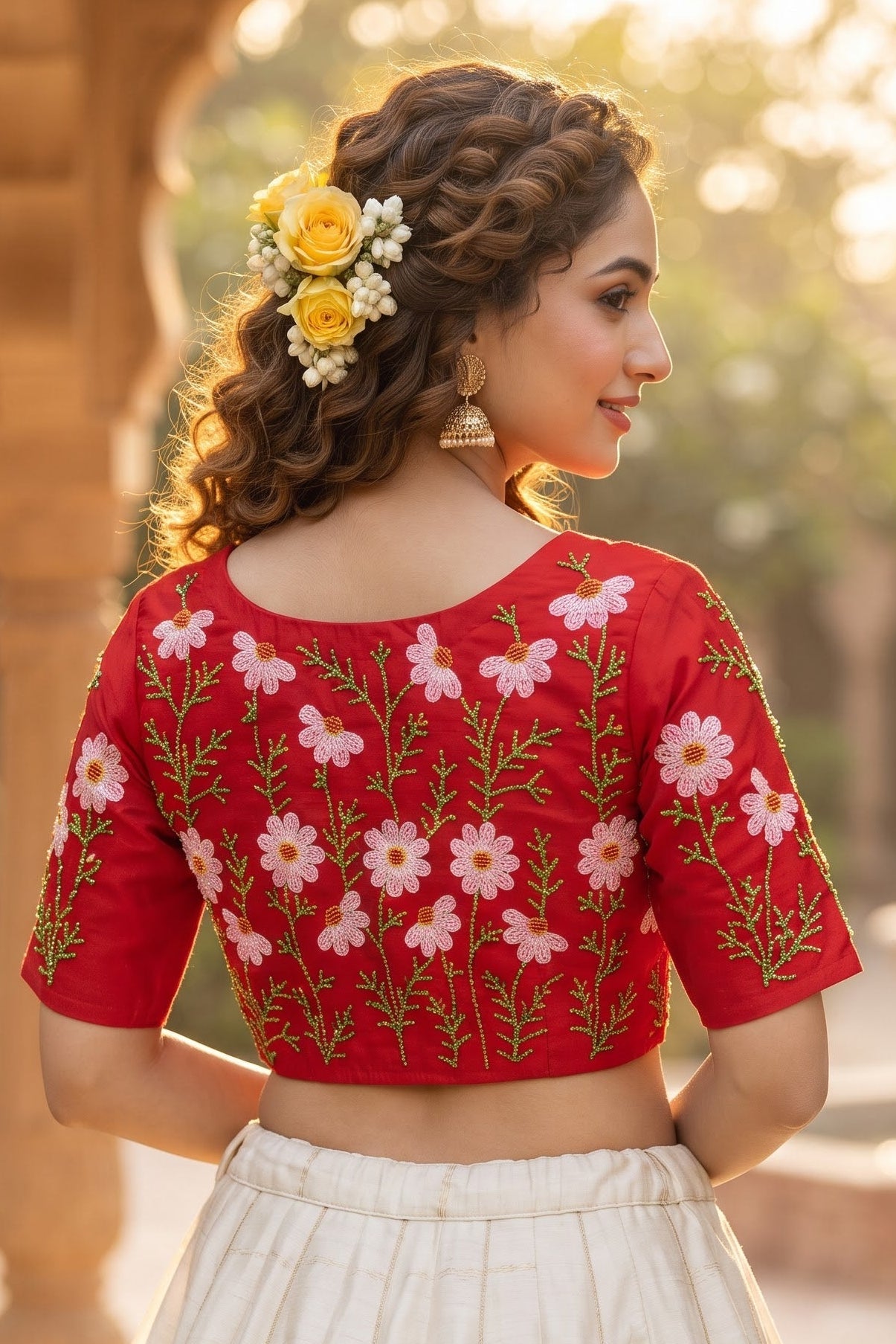 Daisy Enchant Vichitra Silk Blouse