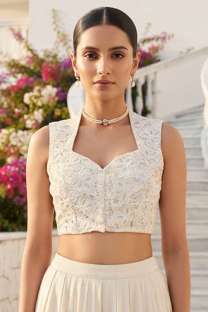 Camellia Bloom -Crochet  Blouse