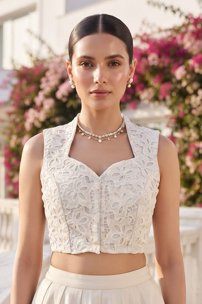 Camellia Bloom -Crochet  Blouse