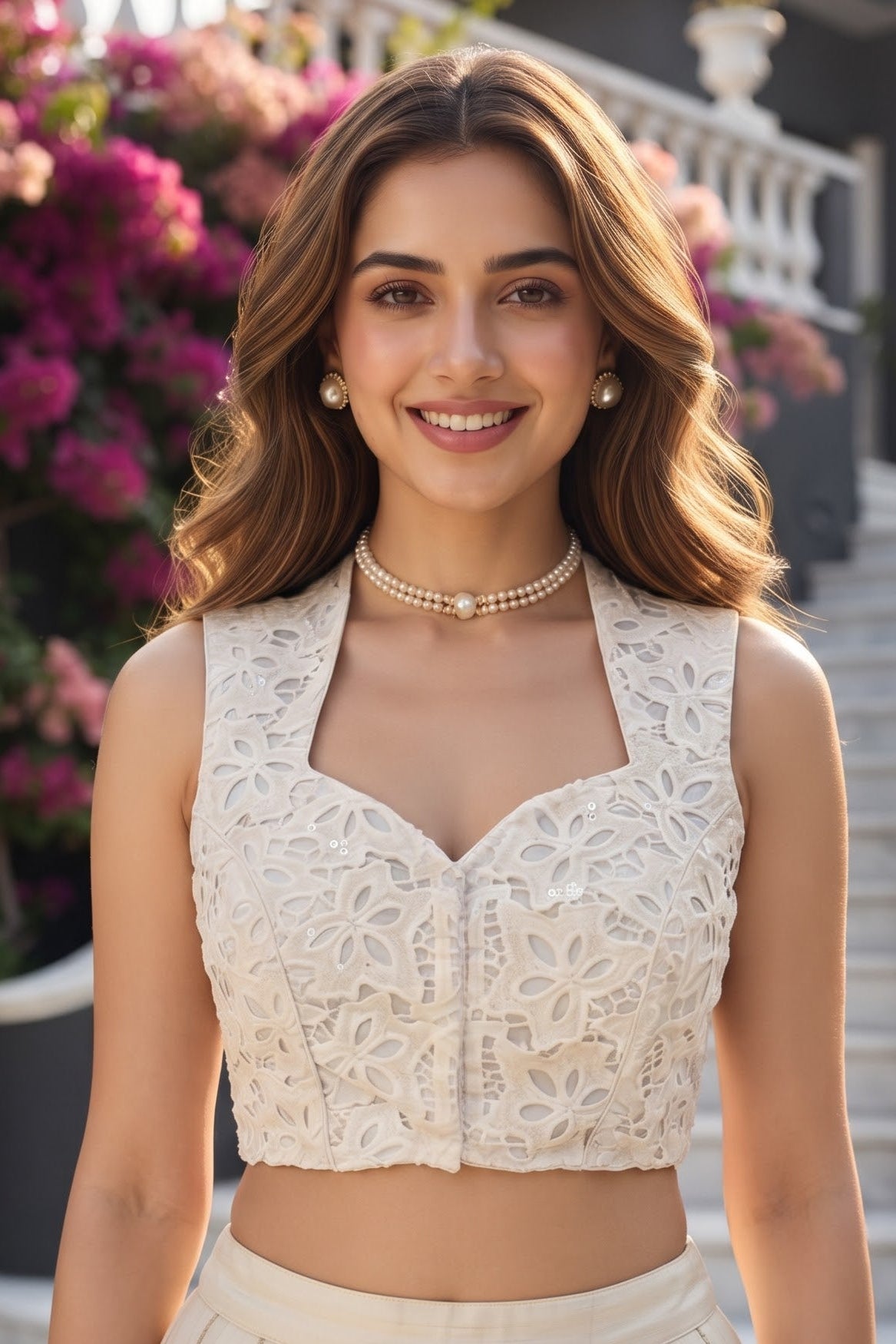 Camellia Bloom -Crochet  Blouse