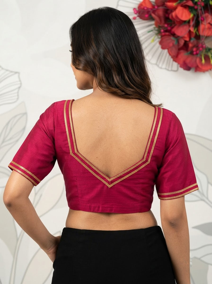 Infinite Glam Vichitra Silk Blouse