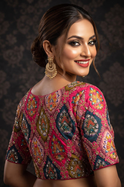 Dreams Become Design – Designer Zari & Sequins Crepe Blouse