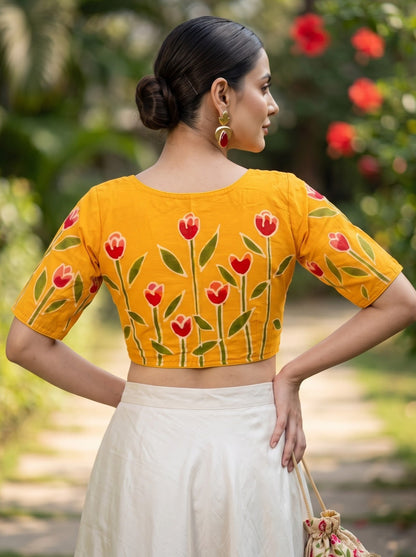 Tulip Charm Batik Blouse