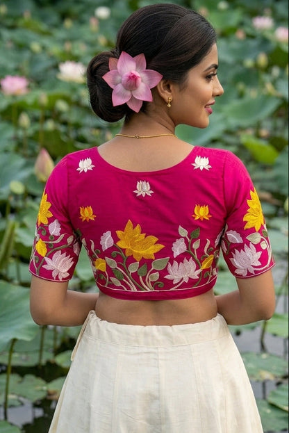 Lost in Lotus  -Designer Blouse