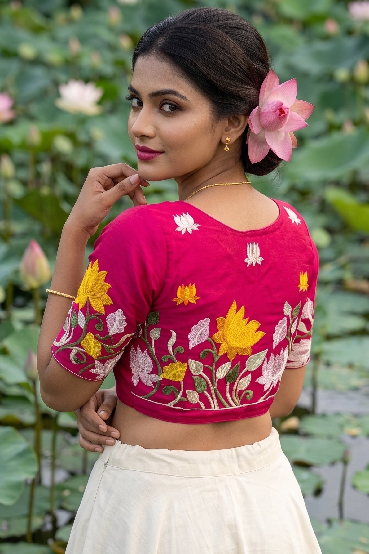 Lost in Lotus  -Designer Blouse