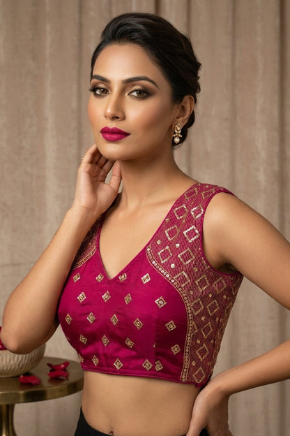 Golden Crown- Designer Blouse