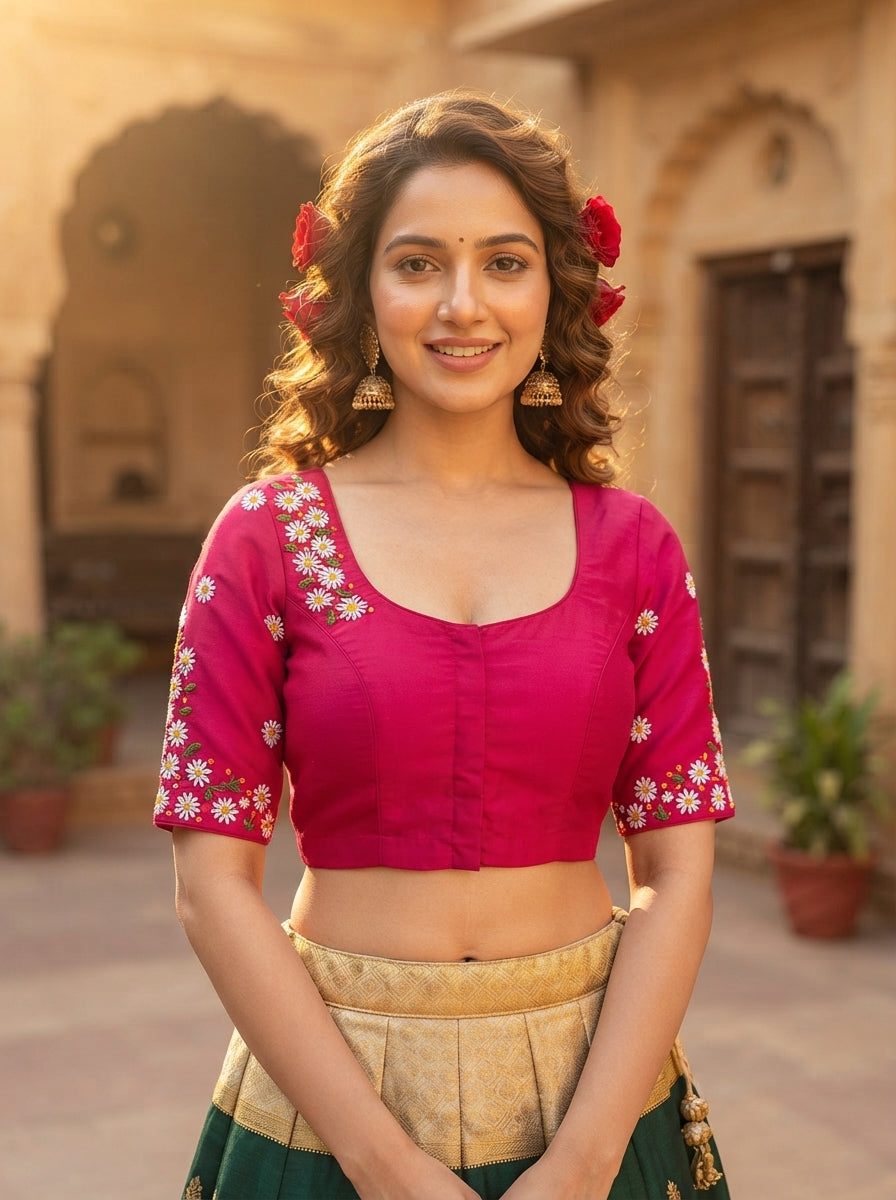 Daisy Garden  Handwork Blouse