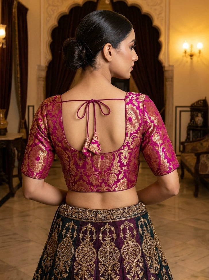 Dreamy Lens-Katan Silk Banarasi Blouse