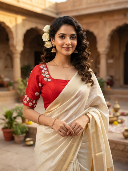 Daisy Garden  Handwork Blouse