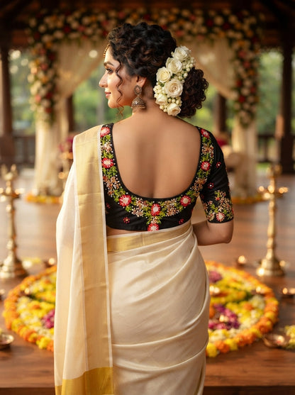 Blooming Scarlet Handwork Blouse
