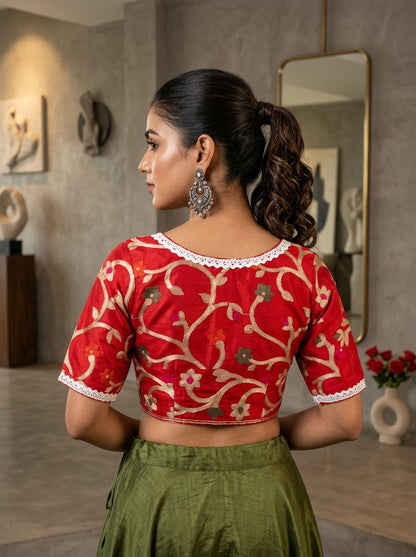 Ethni Cool Blossom Muslin Jamdani Blouse