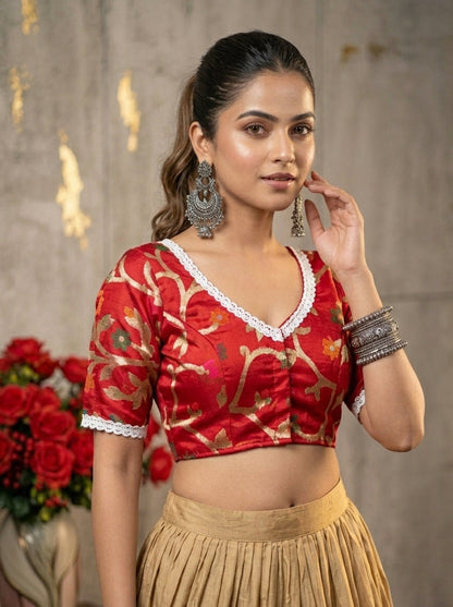 Ethni Cool Blossom Muslin Jamdani Blouse