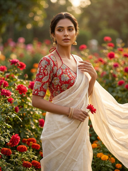 Monihar Floral Masaba Style Blouse
