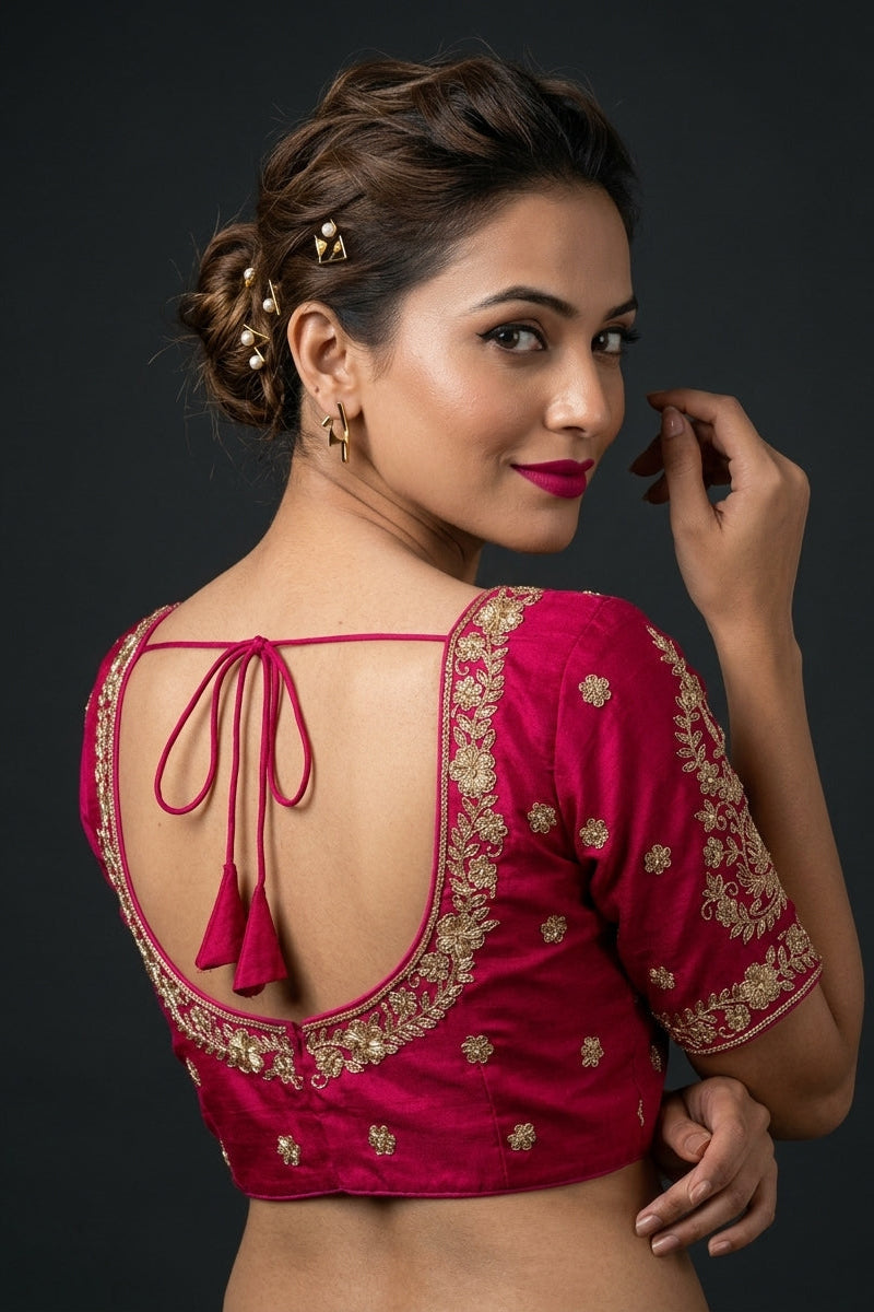Emerald Vine Zari New Designer Blouse