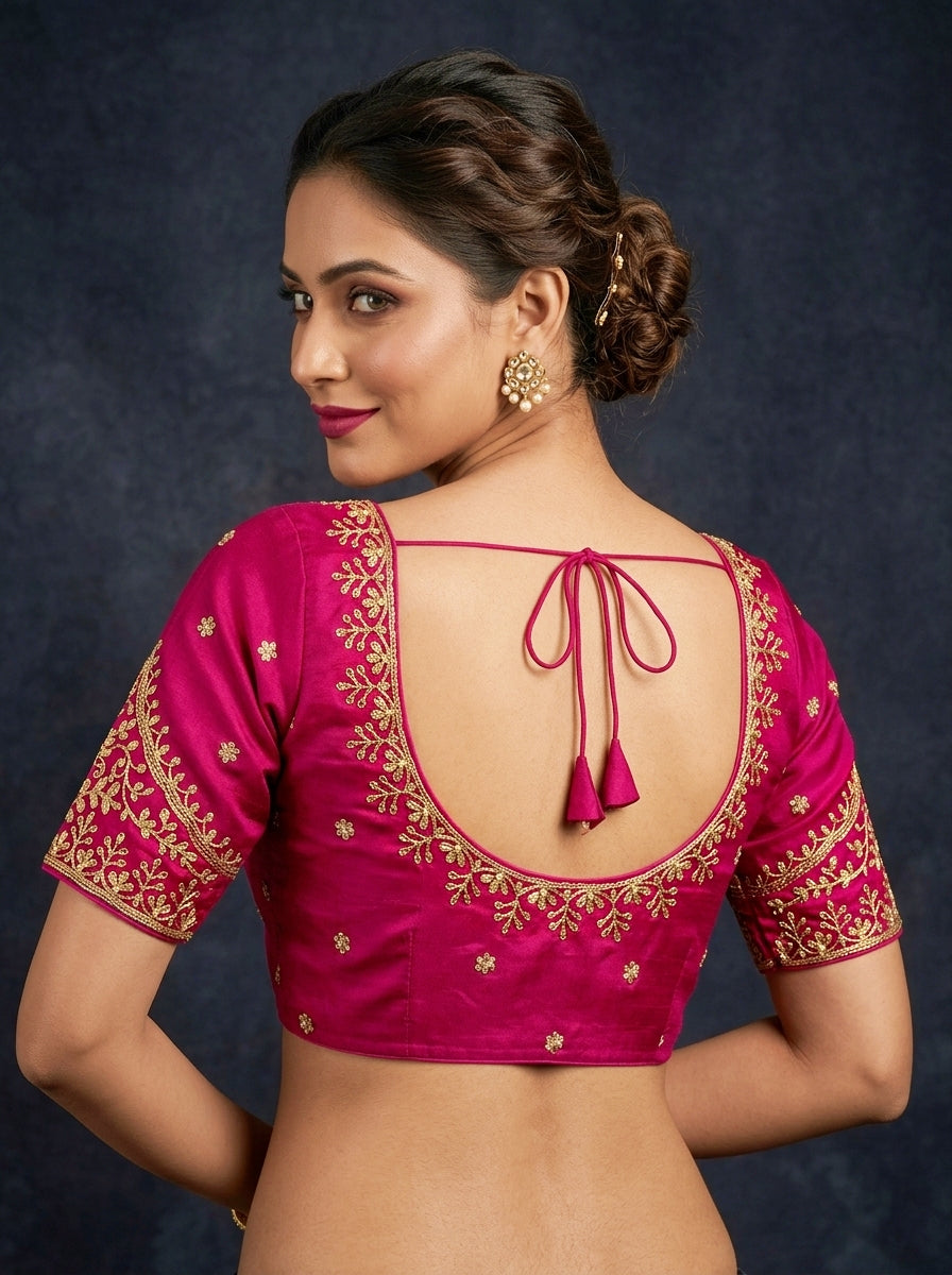 The Secret Leaf (Vichitra Silk Blouse)
