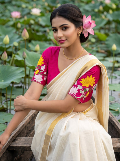 Lost in Lotus  -Designer Blouse