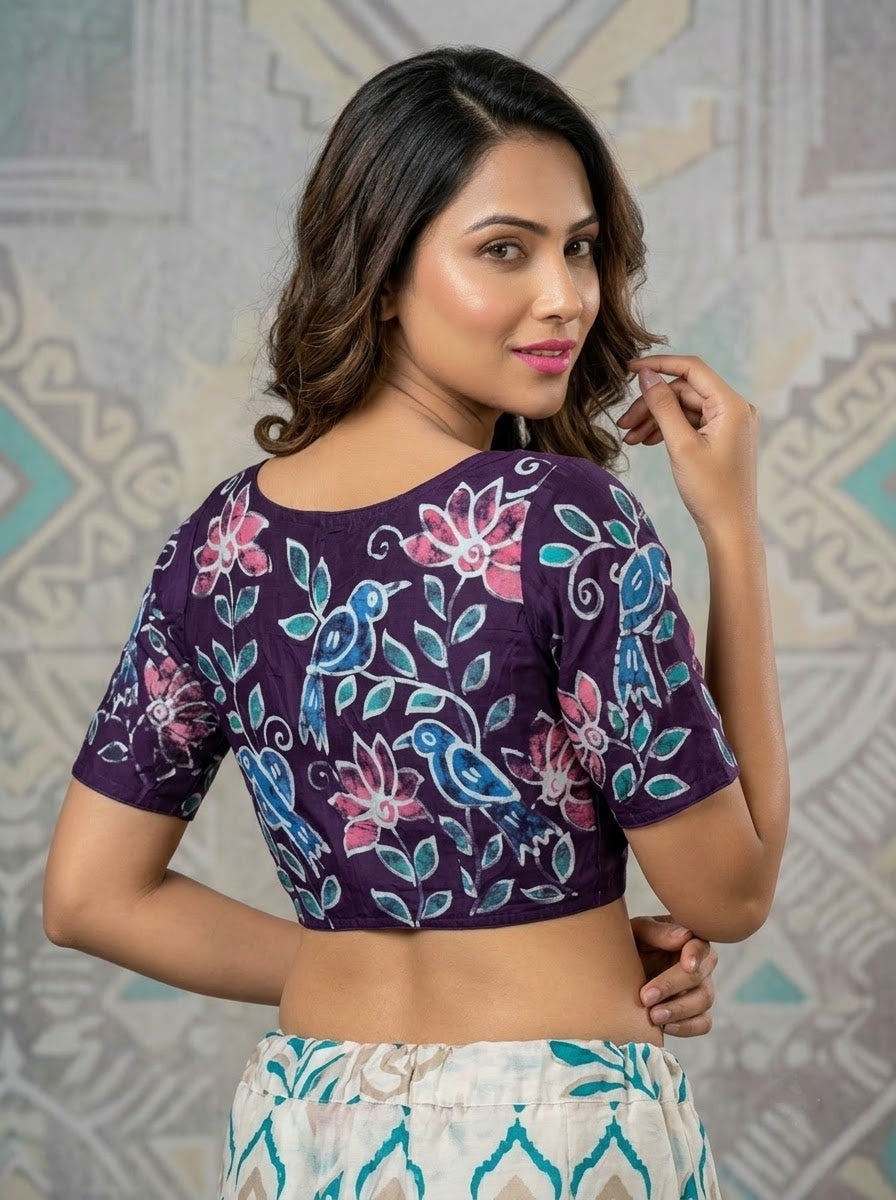Floral Daydream- Batik Designer Blouse