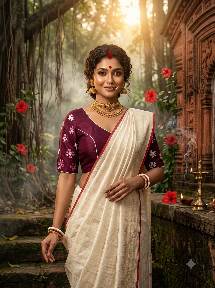 Mahishasuramardini Batik Silk Blouse