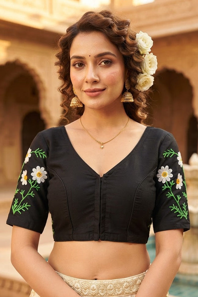 Daisy Enchant Vichitra Silk Blouse