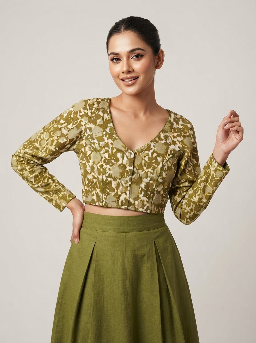 Wrapped In Dreams Ajrakh Cotton Blouse