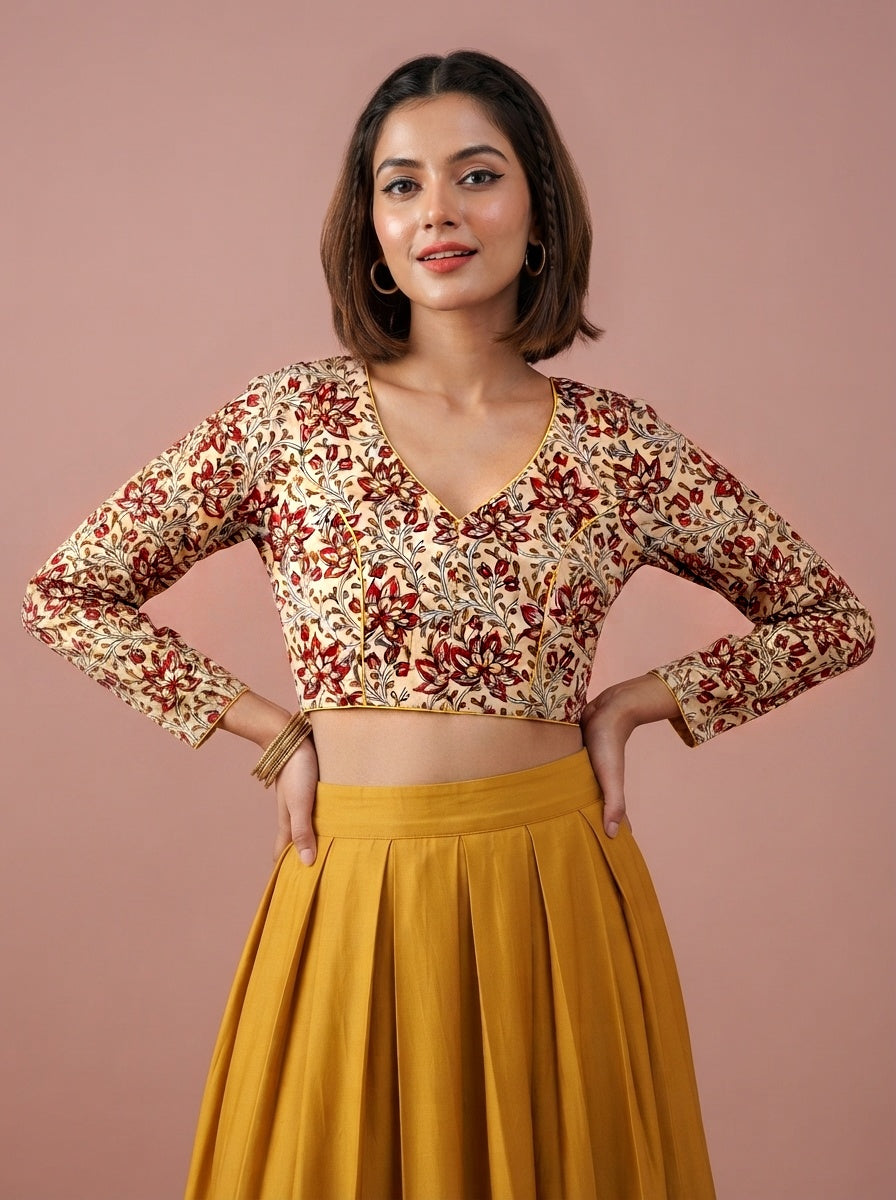 Wrapped In Dreams Ajrakh Cotton Blouse