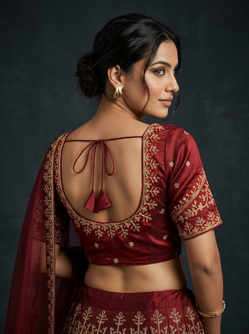 The Secret Leaf (Vichitra Silk Blouse)