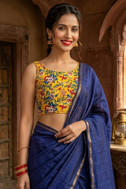Fleur Essence kalamkari-Designer Blouse