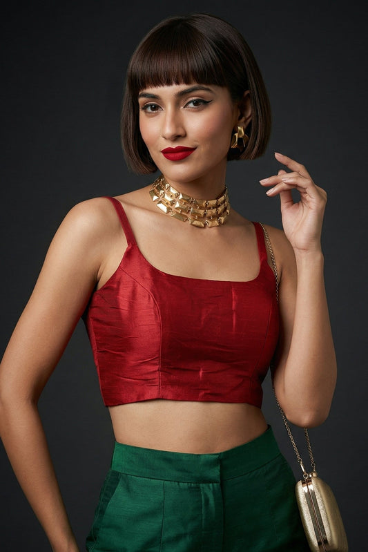 The Bonedi Baddie - Solid Fancy Designer Blouse
