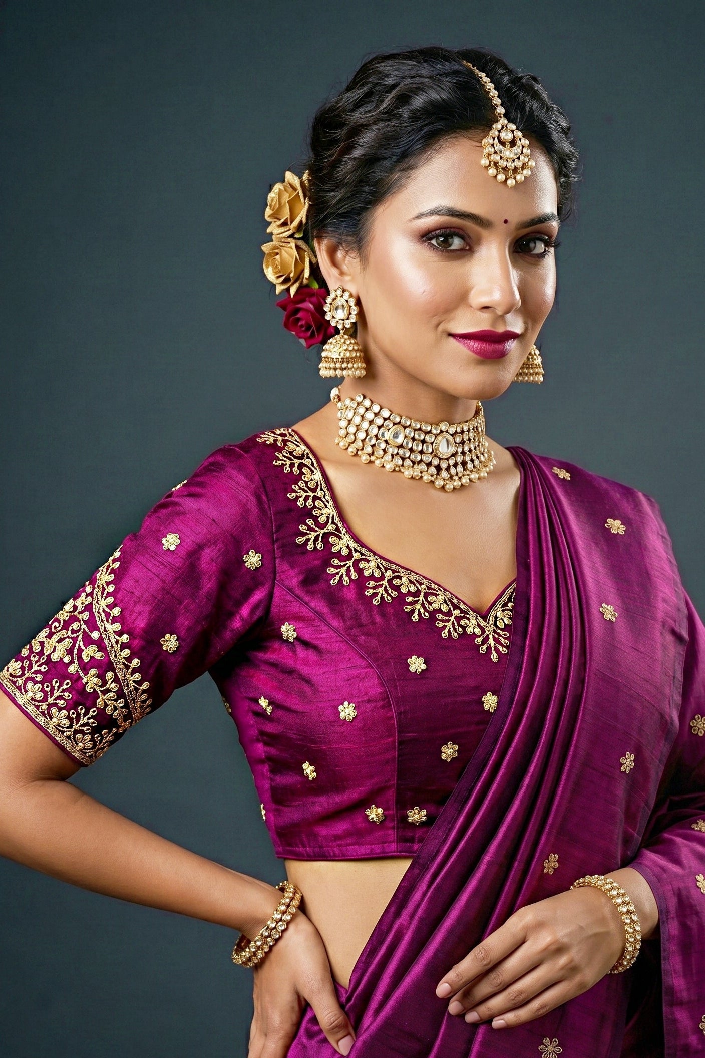 The Secret Leaf (Vichitra Silk Blouse)