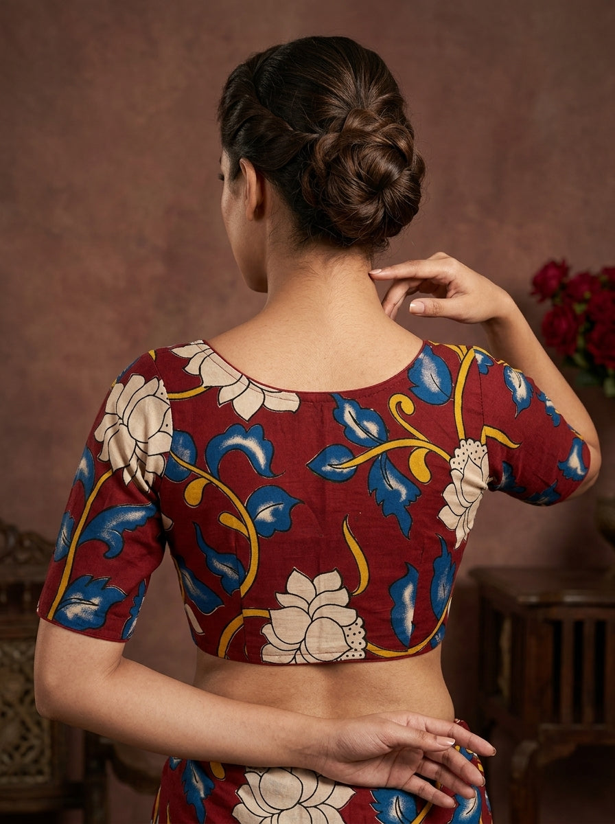 Rakta Kamala Kalamkari Blouse
