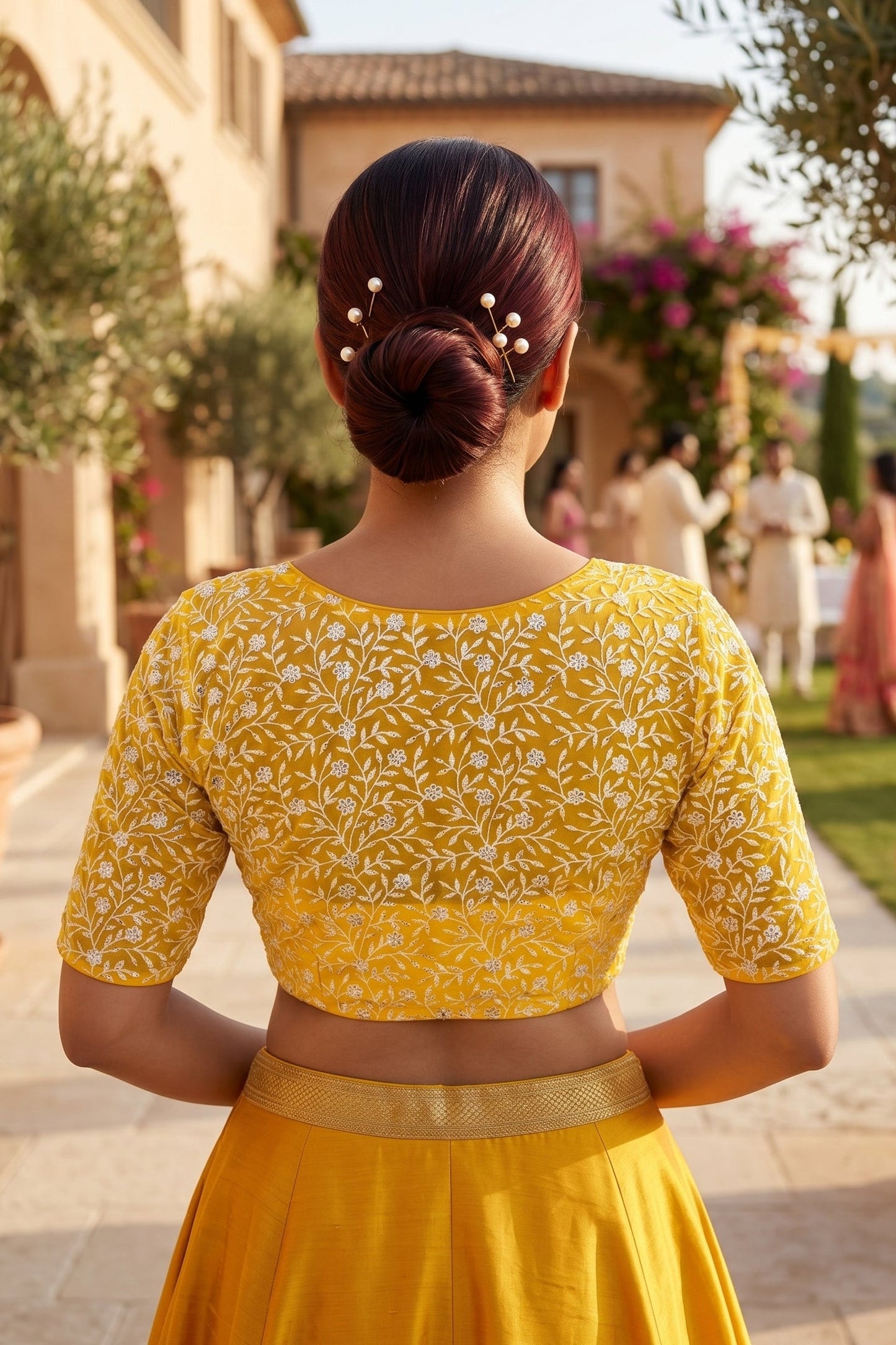 A Quiet Connection- Designer Net Blouse